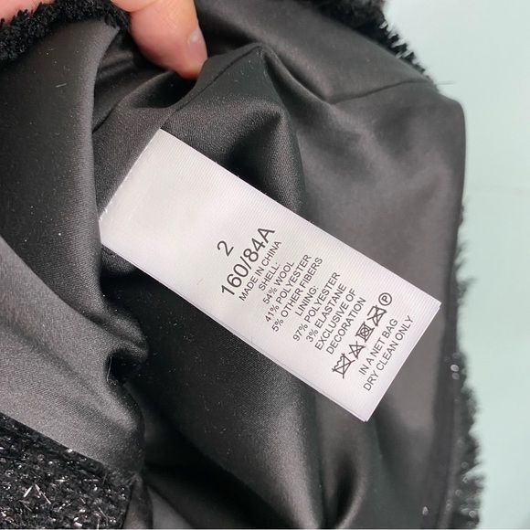 Kate Spade Tinsel Tweed Black Dress Shimmer Sparkle Sz 2 Sleeveless Shift - Picture 9 of 9